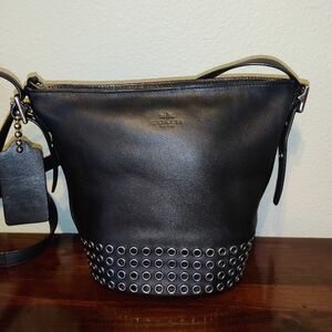 Coach Bleecker Mini Leather Grommet Duffle Crossbody Bag